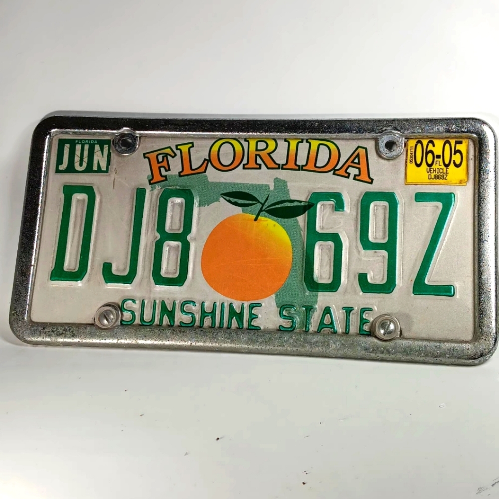 Florida Lisence Plate 2005 DJ8 69Z